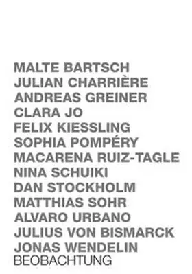 DITTRICH & SCHLECHTRIEM / Hannah / Bartsch |  BEOBACHTUNG | Buch |  Sack Fachmedien