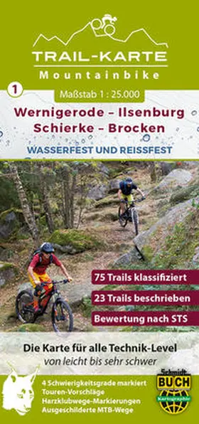 Schmidt |  MTB Trail-Karte Harz: Wernigerode - Ilsenburg - Schierke - Brocken | Sonstiges |  Sack Fachmedien