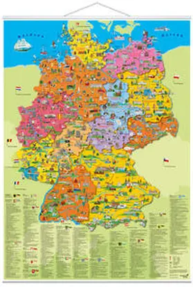 Schönhoff / Krüger |  Illustrierte Politische Deutschlandkarte | Sonstiges |  Sack Fachmedien