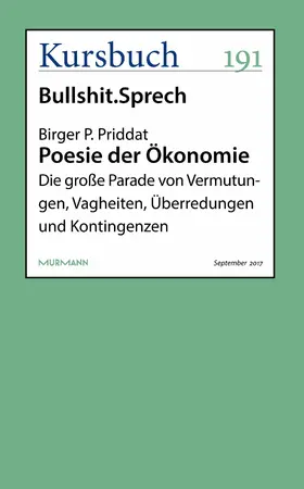 Priddat |  Poesie der Ökonomie | eBook | Sack Fachmedien
