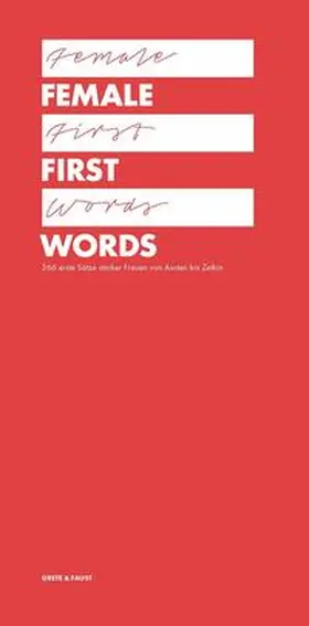 Burkhardt |  Female First Words | Buch |  Sack Fachmedien