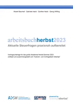 Baumert / Hackl |  Arbeitsbuch Herbst 2023 | Buch |  Sack Fachmedien
