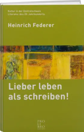 Federer |  Lieber leben als schreiben! | Buch |  Sack Fachmedien