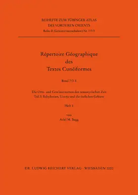 Bagg |  Die Orts- und Gewässernamen der neuassyrischen Zeit | Buch |  Sack Fachmedien