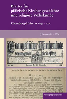 Verein für Pfälzische Kirchengeschichte / Wien / Himmighöfer |  Blätter für pfälzische Kirchengeschichte und religiöse Volkskunde 2024 | Buch |  Sack Fachmedien