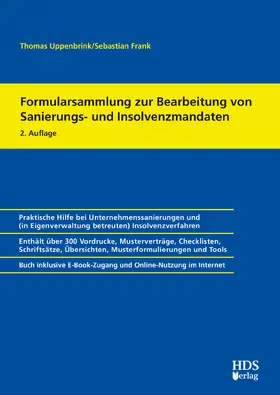 Uppenbrink |  Formularsammlung zur Bearbeitung von Sanierungs- und  Insolvenzmandaten | eBook | Sack Fachmedien