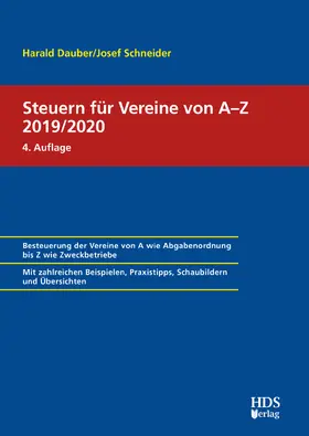 Dauber / Schneider |  Steuern für Vereine von A-Z 2019/2020 | eBook | Sack Fachmedien