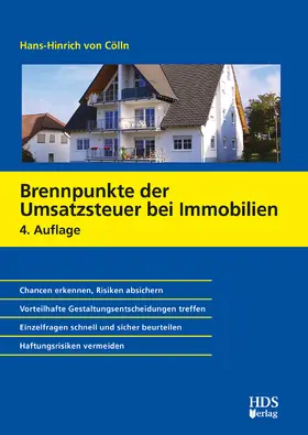 von Cölln |  Brennpunkte der Umsatzsteuer bei Immobilien | Buch |  Sack Fachmedien