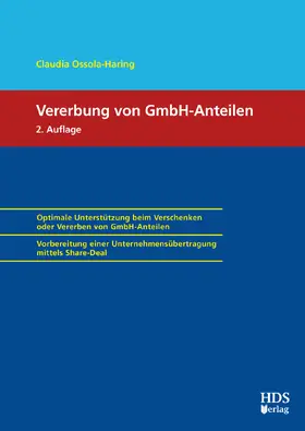 Ossola-Haring |  Vererbung von GmbH-Anteilen | eBook | Sack Fachmedien