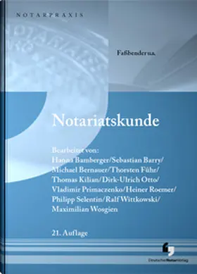Faßbender |  Notariatskunde | Buch |  Sack Fachmedien