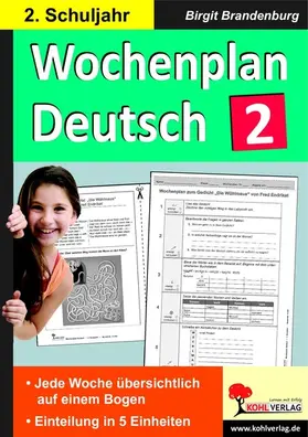 Brandenburg |  Wochenplan Deutsch / Klasse 2 | eBook | Sack Fachmedien