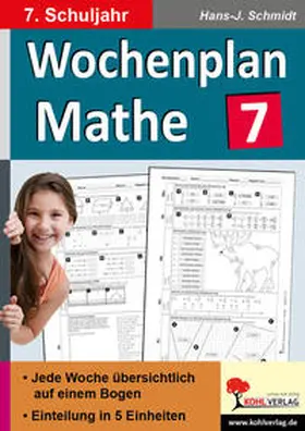 Schmidt |  Wochenplan Mathe / Klasse 7 | Buch |  Sack Fachmedien