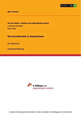 Daniels |  Die Grundrechte in Deutschland | eBook | Sack Fachmedien