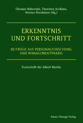 Behrends / Jochims / Nienhüser |  Erkenntnis und Fortschritt | Buch |  Sack Fachmedien