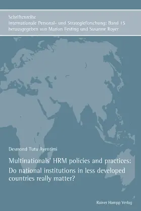 Ayentimi | Multinationals’ HRM policies and practices | Buch | 978-3-95710-206-5 | www2.sack.de