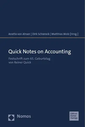 von Ahsen / Schiereck / Wolz |  Quick Notes on Accounting | eBook | Sack Fachmedien
