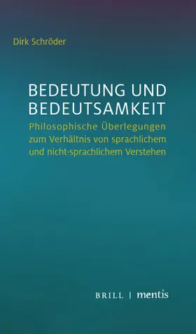 Schröder |  Bedeutung und Bedeutsamkeit | Buch |  Sack Fachmedien