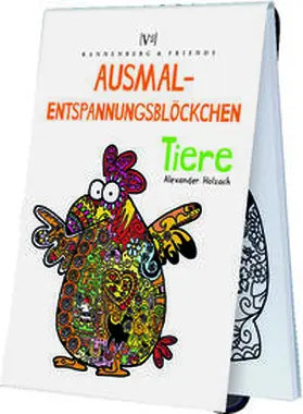 Holzach |  Ausmal - Entspannungsblöckchen Tiere | Buch |  Sack Fachmedien