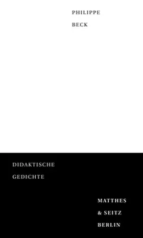 Beck |  Didaktische Gedichte | Buch |  Sack Fachmedien