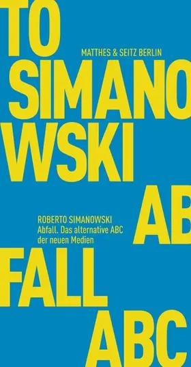 Simanowski |  Abfall | eBook | Sack Fachmedien