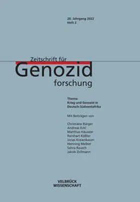 Eckl / Häussler |  Zeitschrift für Genozidforschung. 20. Jg. 2022, Heft 2 | Buch |  Sack Fachmedien