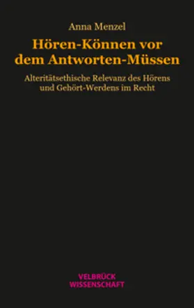 Menzel |  Hören-Können vor dem Antworten-Müssen | Buch |  Sack Fachmedien