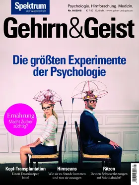  Gehirn&Geist 1/2018 Die größten Experimente der Psychologie | eBook | Sack Fachmedien