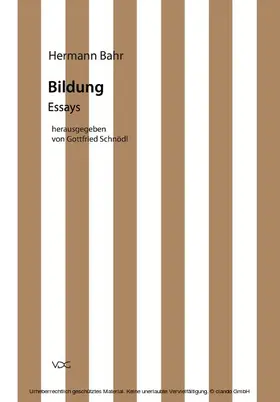 Bahr |  Hermann Bahr / Bildung | eBook | Sack Fachmedien