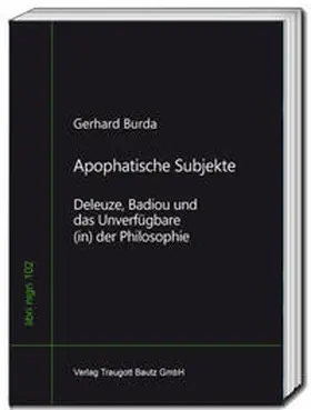 Burda |  Apophatische Subjekte | Buch |  Sack Fachmedien