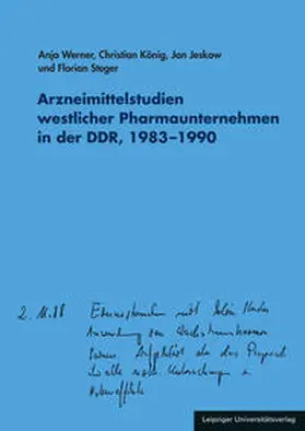 Werner / König / Jeskow |  Arzneimittelstudien westlicher Pharmaunternehmen in der DDR, 1983-1990 | Buch |  Sack Fachmedien