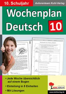  Wochenplan Deutsch / Klasse 10 | Buch |  Sack Fachmedien