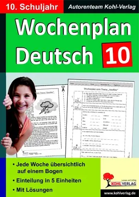 Kohl-Verlag | Wochenplan Deutsch / Klasse 10 | E-Book | www2.sack.de