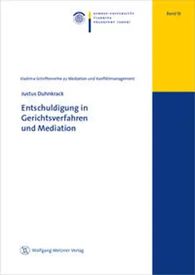 Duhnkrack |  Entschuldigung in Gerichtsverfahren und Mediation | Buch |  Sack Fachmedien