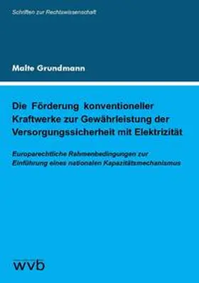 Grundmann |  Die Förderung konventioneller Kraftwerke zur Gewährleistung der Versorgungs­sicherheit mit Elektrizität | Buch |  Sack Fachmedien
