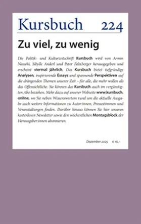 Nassehi / Felixberger / Anderl |  Kursbuch 224 | Buch |  Sack Fachmedien