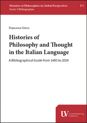 Greco |  Histories of Philosophy and Thought in the Italian Language | Buch |  Sack Fachmedien