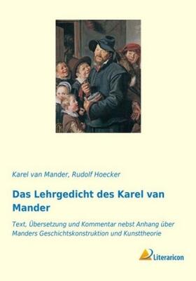 Mander / Hoecker |  Das Lehrgedicht des Karel van Mander | Buch |  Sack Fachmedien