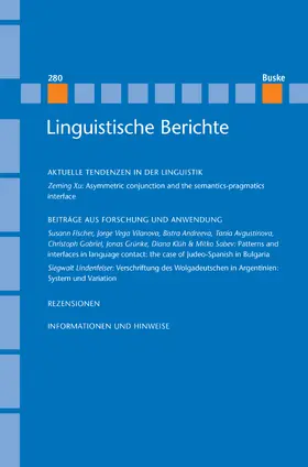 Steinbach / Meister / Grewendorf |  Linguistische Berichte Heft 280 | Buch |  Sack Fachmedien