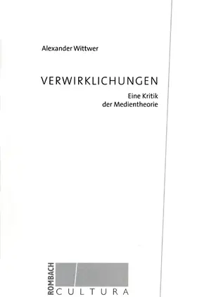 Wittwer |  Verwirklichung | Buch |  Sack Fachmedien