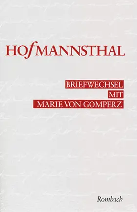 Tanzer |  Briefwechsel Hugo von Hofmannsthal - Marie von Gomperz | Buch |  Sack Fachmedien