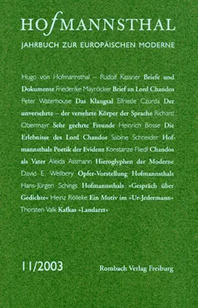 Neumann / Renner / Schnitzler |  Hofmannsthal Jahrbuch zur Europäischen Moderne | Buch |  Sack Fachmedien