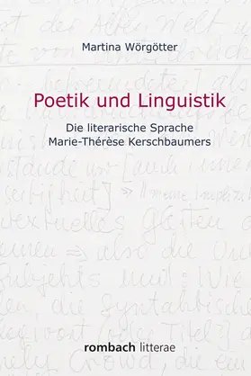 Wörgötter |  Poetik und Linguistik | Buch |  Sack Fachmedien