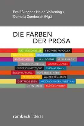 Eßlinger / Volkening / Zumbusch |  Die Farben der Prosa | Buch |  Sack Fachmedien