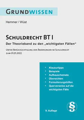 Hemmer / Wüst / d'Alquen |  Grundwissen Schuldrecht BT I | Buch |  Sack Fachmedien