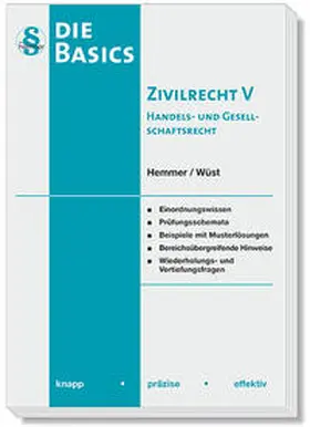 Hemmer / Wüst / d'Alquen |  Basics Zivilrecht V - Handels- und Gesellschaftsrecht | Buch |  Sack Fachmedien