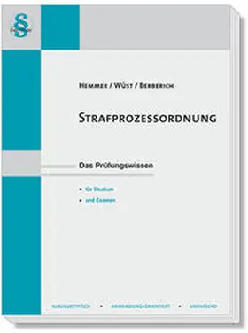 Hemmer / Wüst / Berberich | Strafprozessordnung | Buch | 978-3-96838-264-7 | www2.sack.de