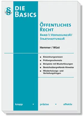 Hemmer / Wüst / Kudlich |  Die Basics Öffentliches Recht I - Verfassungsrecht, Staatshaftungsrecht | Buch |  Sack Fachmedien