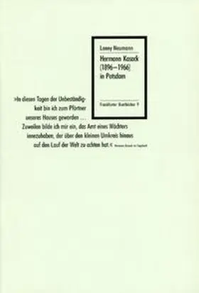Neumann |  Hermann Kasack (1896–1966) in Potsdam | Buch |  Sack Fachmedien
