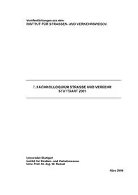 Ressel |  Fachkolloquium Strasse und Verkehr (7.) Stuttgart 2001 | Buch |  Sack Fachmedien