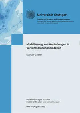 Galster |  Modellierung von Anbindungszeiten in Verkehrsplanungsmodellen | Buch |  Sack Fachmedien
